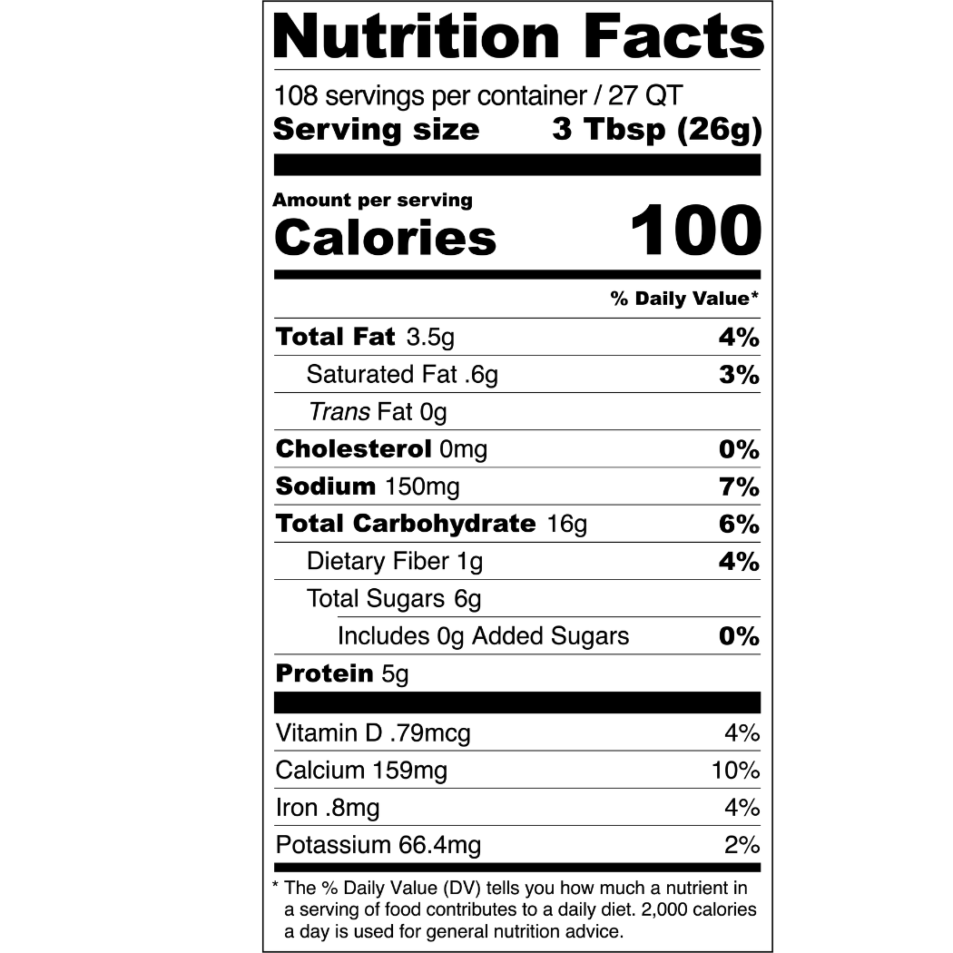 Powdered Oat Milk, Bulk Bag